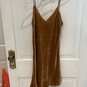 Crushed velvet mini dress